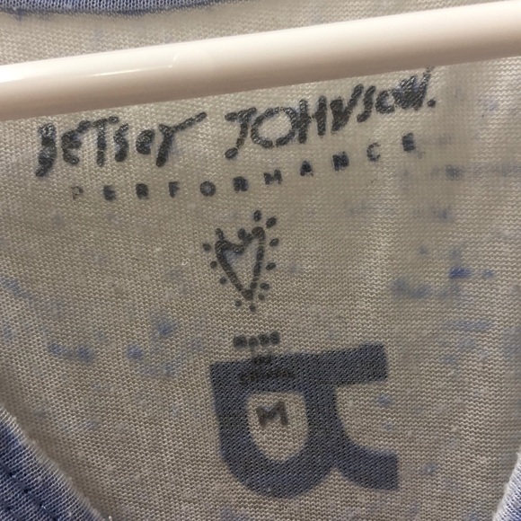 2/$15 Betsey Johnson - Blue Graphic Tank Top Size M - Picture 4 of 6